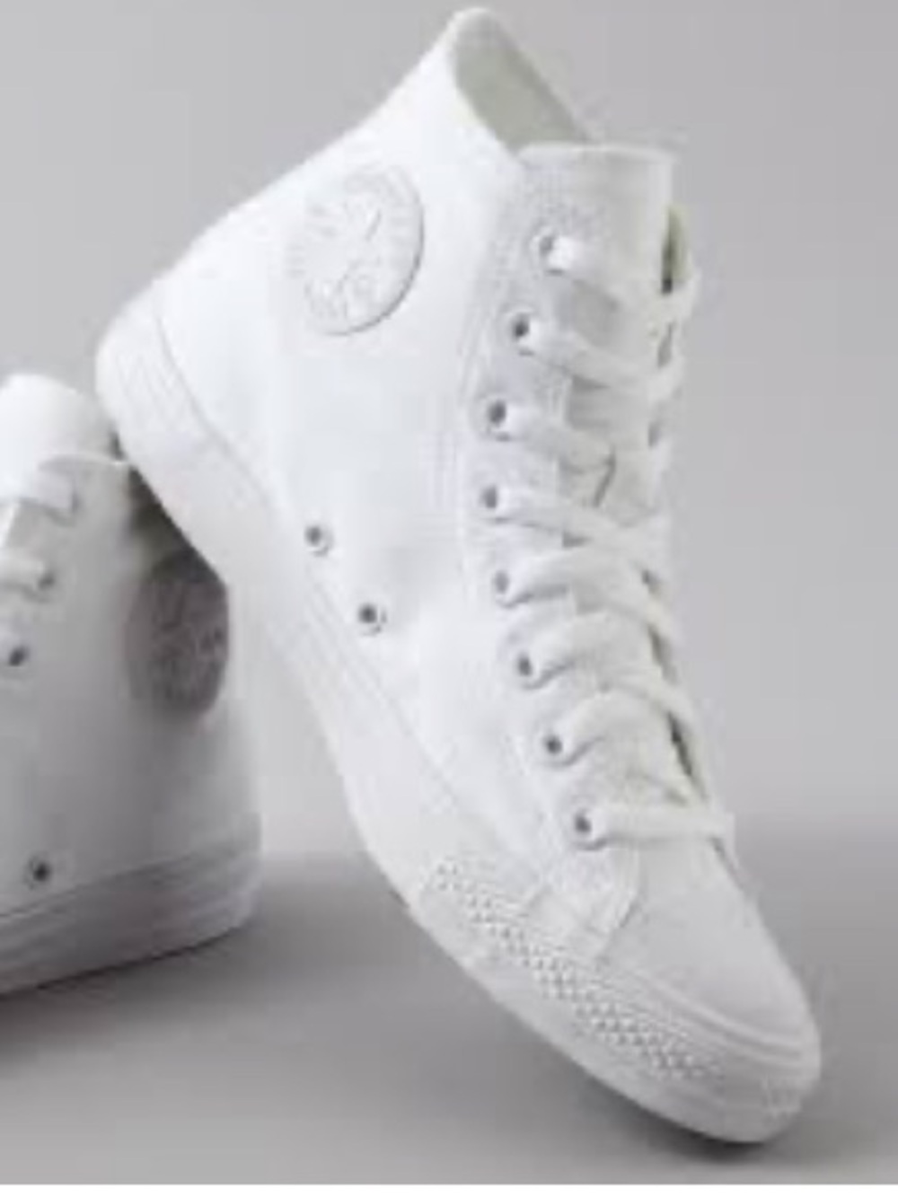 CONVERSE Unisex CTAS All White Leather Upper High Top Sneakers | 9M - 11W